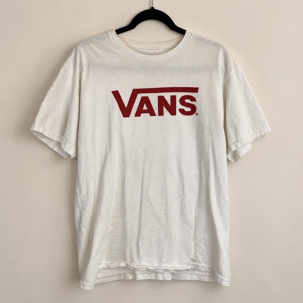 Vans Classic Logo Tee | White & Red | Medium